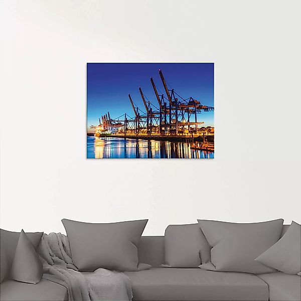 Artland Glasbild »Hamburg Containerhafen«, Deutschland, (1 St.), in verschi günstig online kaufen