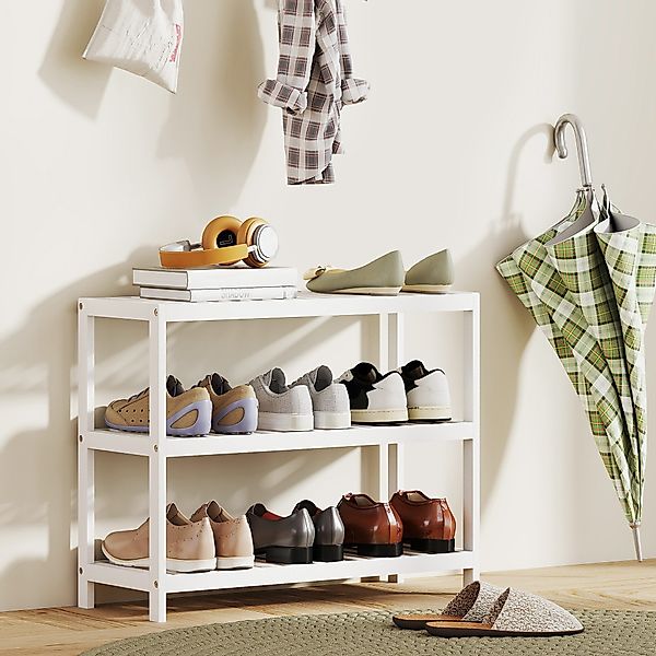 HOMCOM Schuhregal mit 3 Ebenen, Schuhablage günstig online kaufen