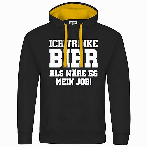 deinshirt Kapuzenpullover Herren Kapuzenpullover Ich trinke Bier als wäre e günstig online kaufen