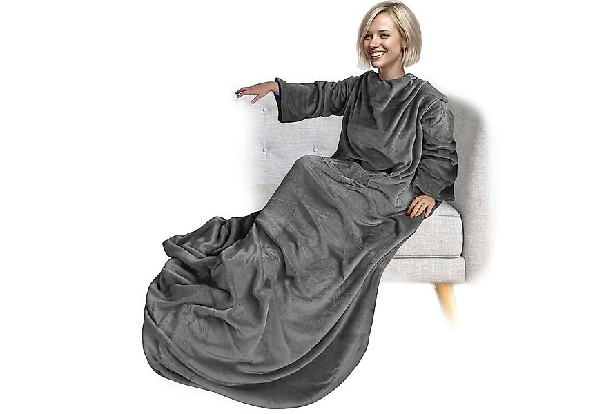 Wohndecke Ärmeldecke CozyWear Deluxe zum Tragen Luxus TV Decke mit Ärmeln, günstig online kaufen