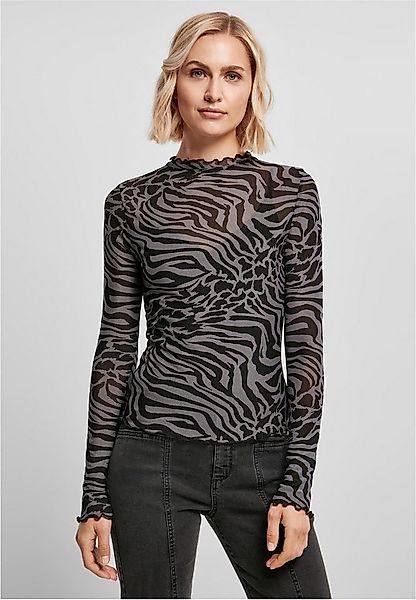 URBAN CLASSICS Longsleeve Ladies AOP Mesh Turtleneck Longsleeve Frauen Lang günstig online kaufen