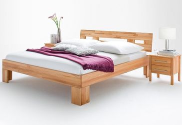 Home affaire Massivholzbett "Modesty I Bett mit robustem Fußgestell in Wink günstig online kaufen
