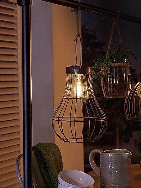 Luxform Gartenleuchte Luxform Solar Drahtgeflecht Leuchte Sheffield Gartenb günstig online kaufen