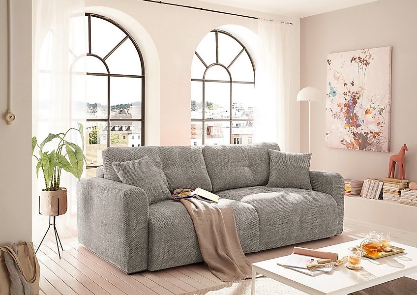 ED EXCITING DESIGN Schlafsofa Bullet, mit Bettkasten & 2 Zierkissen günstig online kaufen