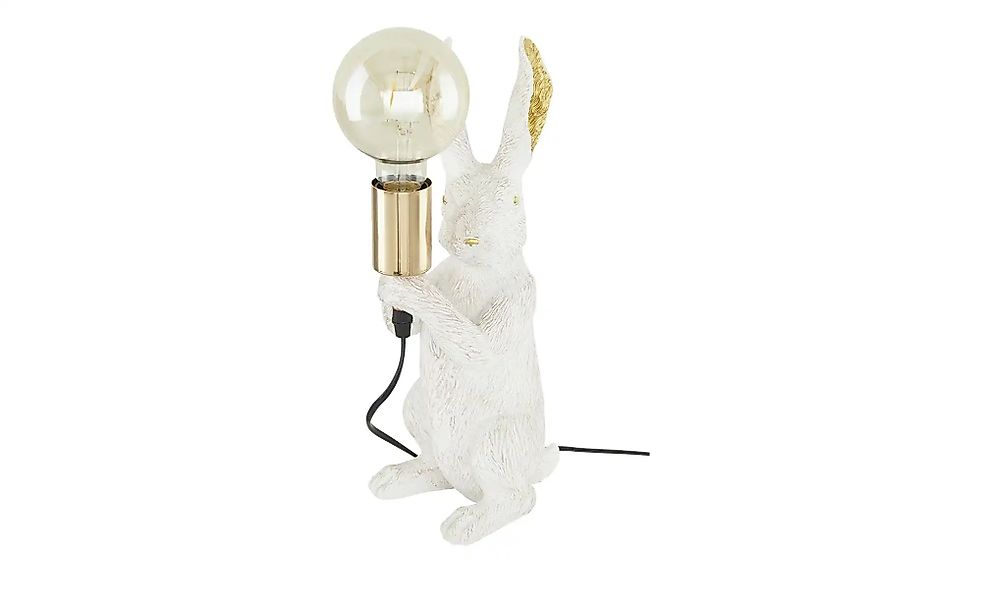 KHG Tischleuchte  1-flammig  weiß `Hase`   ¦ weiß ¦ Maße (cm): B: 17 H: 35, günstig online kaufen