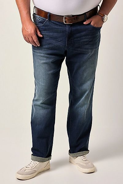 Men Plus 5-Pocket-Jeans Men+ Jeans Bauchfit tapered Loose Fit Elastikbund günstig online kaufen