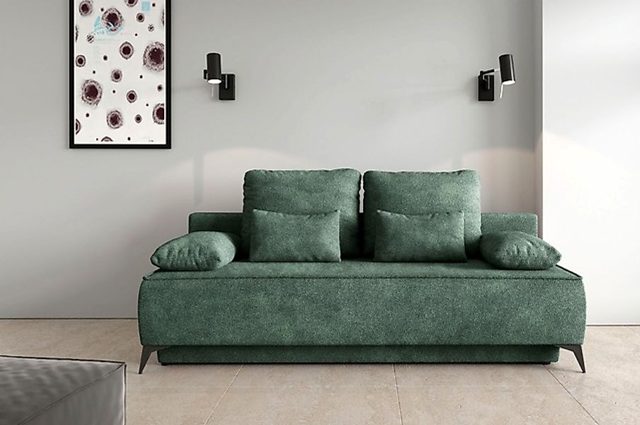 WERK2 Schlafsofa »Indira Samtvelour Boucle Bezug, Breite 206cm, Liegefläche günstig online kaufen