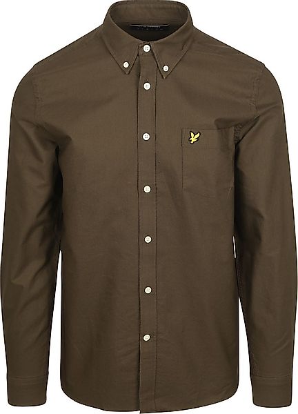 Lyle & Scott Shirt Plain Oxford Olive - Größe L günstig online kaufen