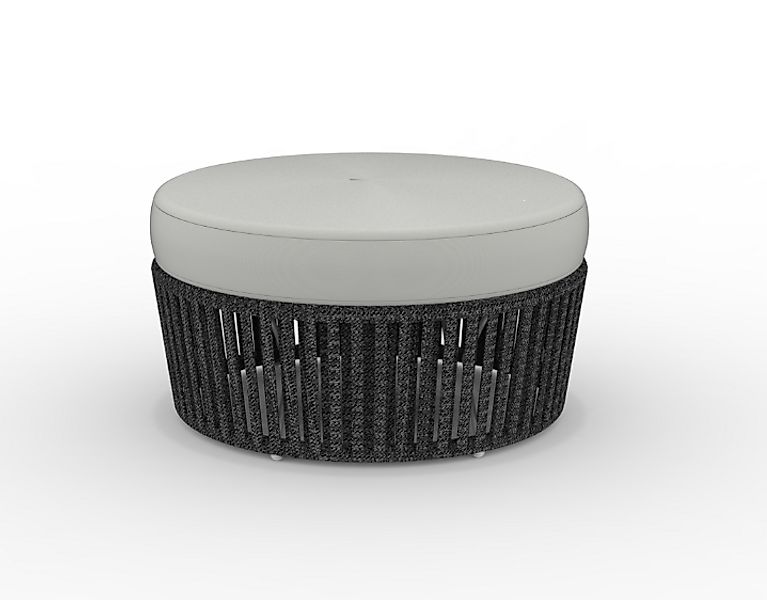 Outdoor Puff/Hocker Daisy Rope dunkelgrau, grau-grigio günstig online kaufen