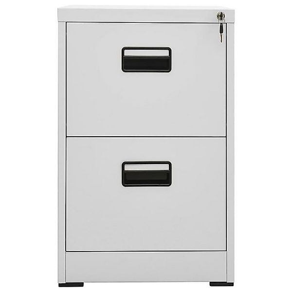 furnicato Aktenschrank Hellgrau 46x62x72,5 cm Stahl (1-St) günstig online kaufen