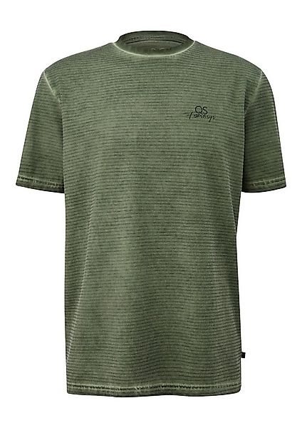 QS Kurzarmshirt T-Shirt Gewaschenes Ringelshirt mit Rundhalsausschnitt günstig online kaufen