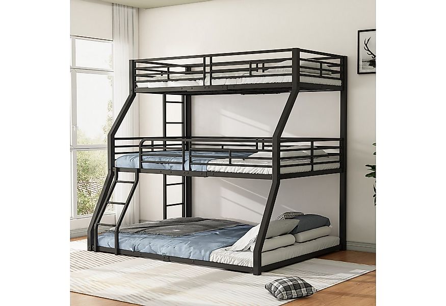 Flieks Etagenbett, Dreierbett Metallbett Kinderbett 90x200cm+120x200cm+140x günstig online kaufen