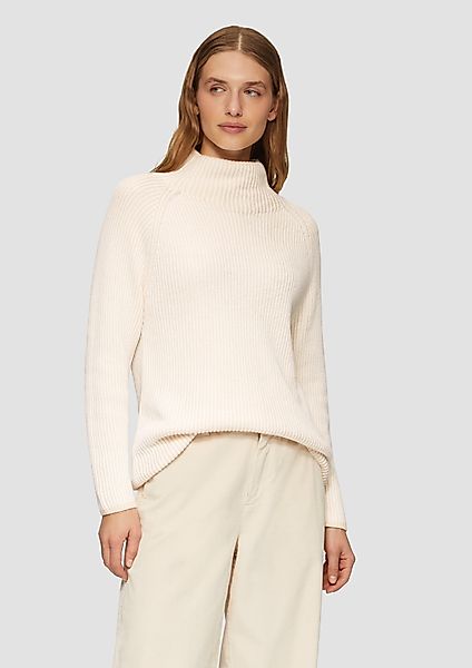 s.Oliver Strickpullover Zweifarbiger Strickpullover mit Stehkragen günstig online kaufen