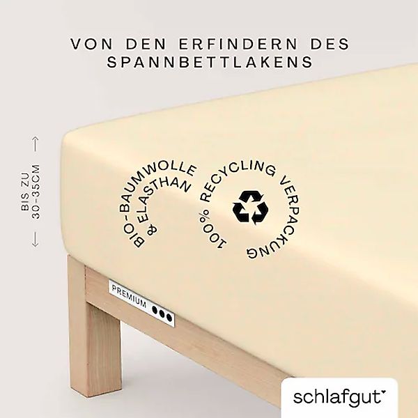 Schlafgut Spannbettlaken »Premium«, nachhaltige Zero Waste Verpackung, PREM günstig online kaufen