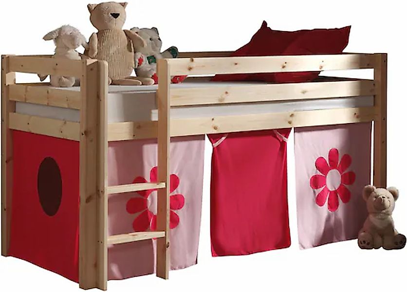 Vipack Hochbett "Pino, Kiefer massiv, Made in Europe, inkl. Rolllattenrost günstig online kaufen