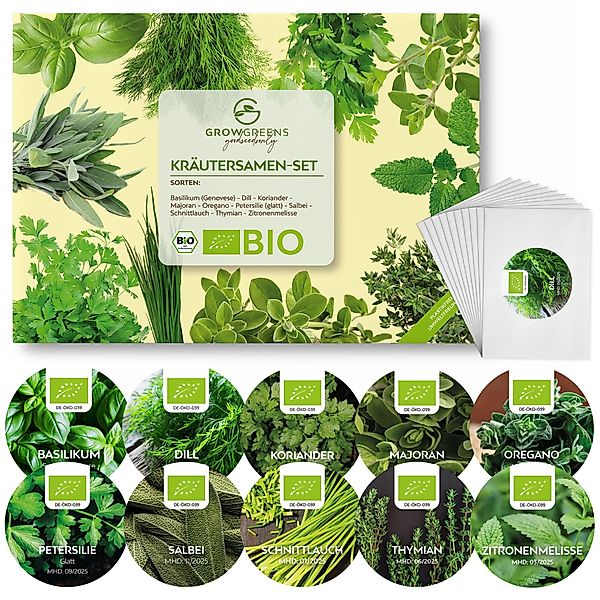 Growgreens Kräutersamen BIO Kräutersamen Set - günstig online kaufen