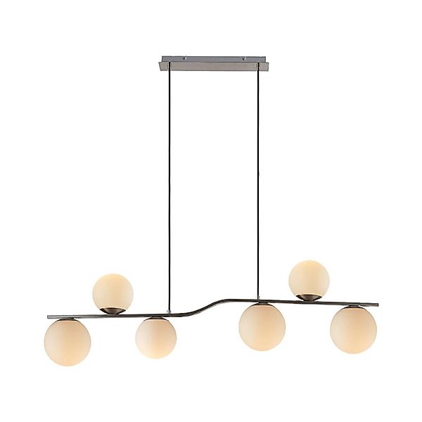 Lindby Pendelleuchte Avalyn 9626019 Modern in Alu aus Glas 6-flammig E14 Wo günstig online kaufen