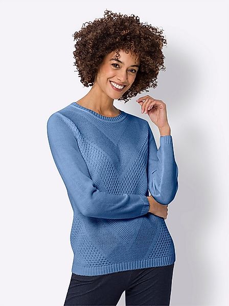Sieh an! Strickpullover Langarm-Pullover Langarm Struktur günstig online kaufen