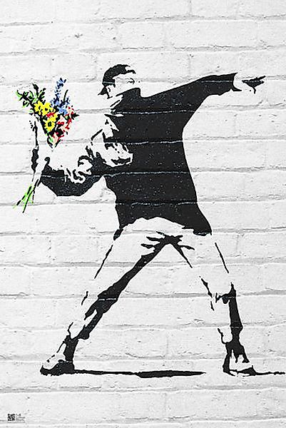 Close Up Poster Banksy Poster Throwing günstig online kaufen