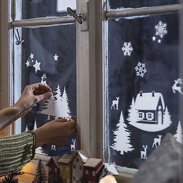 Home-trends24.de Fenstersticker Fenstersticker Weihnachten Winter Kinder günstig online kaufen
