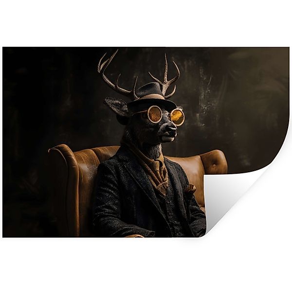 MuchoWow Wandsticker Hirsche - Sonnenbrille - günstig online kaufen