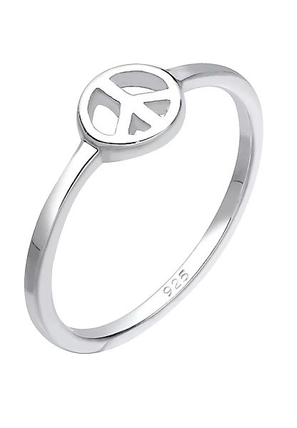 Elli Fingerring "Peace Frieden Symbol 925 Sterling Silber" günstig online kaufen