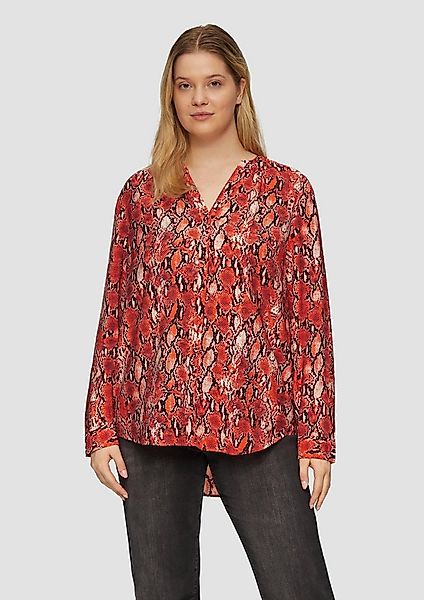 s.Oliver Langarmbluse Bluse Bluse mit Animal-Print aus Viskosemix günstig online kaufen