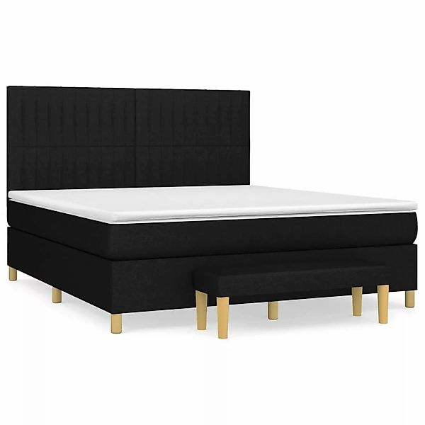 vidaXL Boxspringbett mit Matratze Schwarz 180x200 cm Stoff1358372 günstig online kaufen