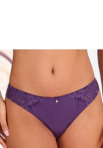 LASCANA Tanga Flora hinten aus leicht transparenter Spitze günstig online kaufen