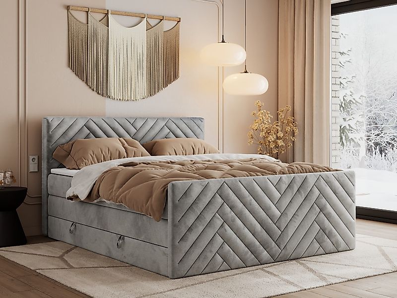 MKS MÖBEL Boxspringbett PARIS KING DUO günstig online kaufen