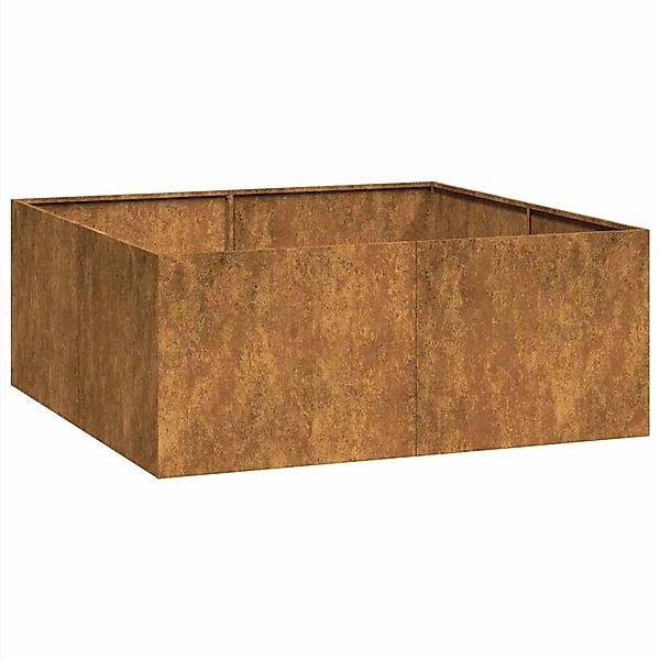 vidaXL Pflanzkübel Rostig 100x100x40 cm Wetterfester Stahl 860821 günstig online kaufen