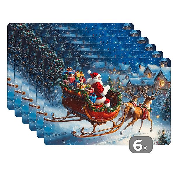 MuchoWow Platzset Weihnachtsmann - Rentier - günstig online kaufen