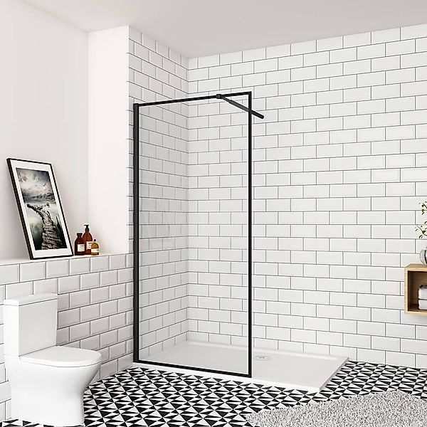 duschspa Duschwand Schwarz Walk in Dusche günstig online kaufen