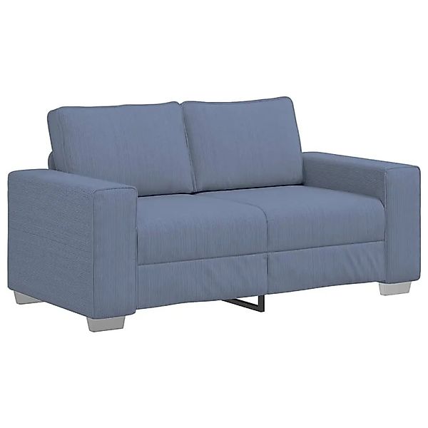 vidaXL Zweisitzer-Sofa Blau 120 cm Cordstoff 4105196 günstig online kaufen