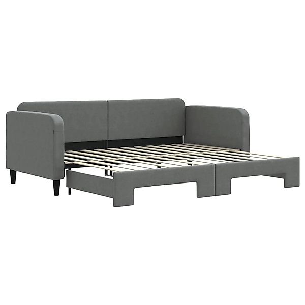 vidaXL Tagesbett Ausziehbar Dunkelgrau 90x200 cm Stoff1886597 günstig online kaufen