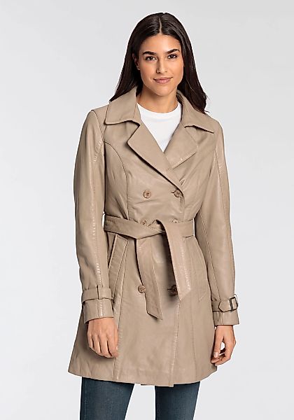 Mauritius Ledermantel "GWTaresa" mit Bindegürtel, 2 tlg. Leder-Trenchcoat m günstig online kaufen
