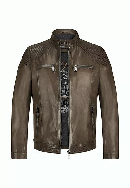 Milestone Lederjacke MSParker Biker aus genarbtem Leder günstig online kaufen