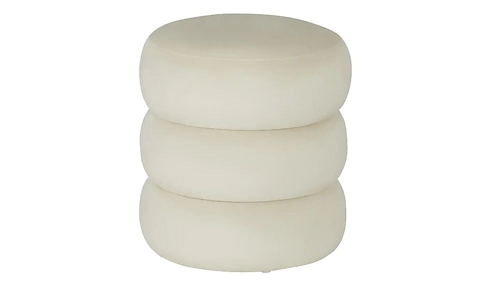 como Pouf  Samt ¦ beige ¦ Maße (cm): H: 45  Ø: 40 Polstermöbel > Hocker > S günstig online kaufen