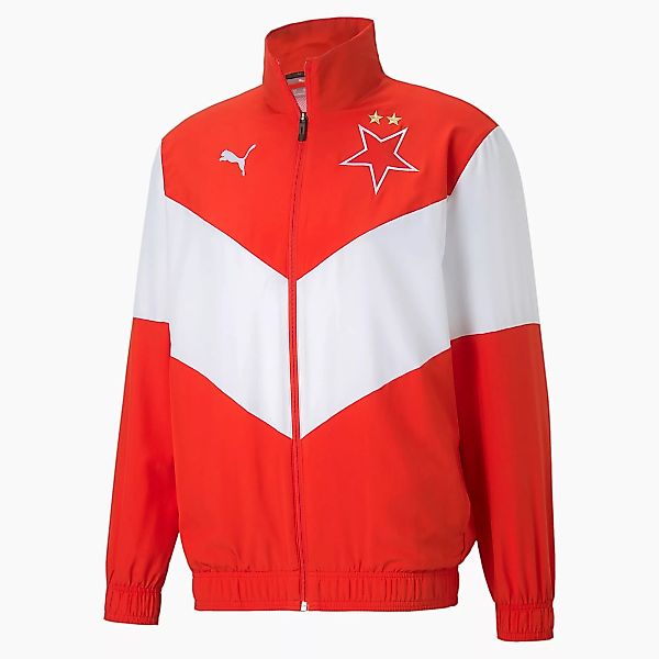 PUMA Slavia Prague Prematch-Herrenjacke | Mit Aucun | Rot/Weiß | Größe: S günstig online kaufen