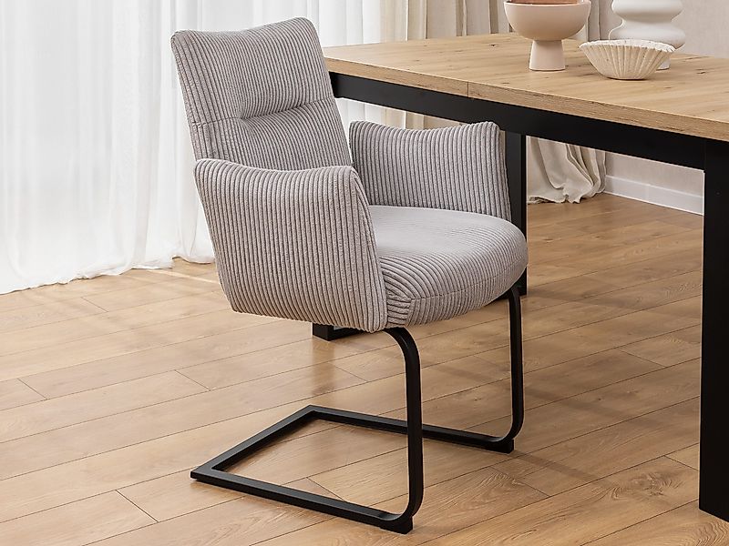 S-Style Möbel Polsterstuhl Hera aus grauem günstig online kaufen