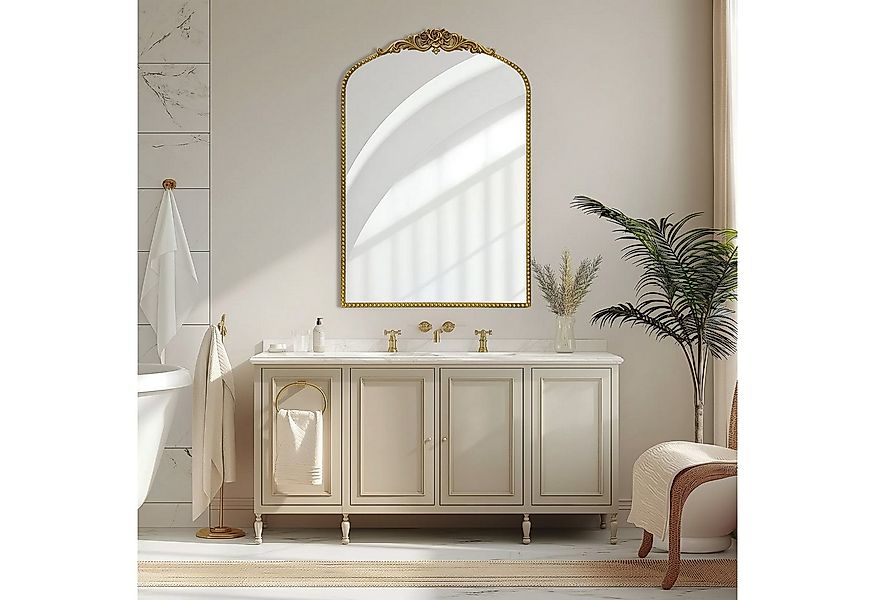 G-LEAF Spiegel Bogen-Wandspiegel, antiker Spiegel im Barockstil, mit Perlen günstig online kaufen