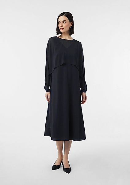 comma Maxikleid Kleid Langes Chiffon-Kleid mit günstig online kaufen