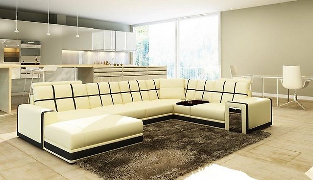 JVmoebel Ecksofa Ledersofa XXL Wohnlandschaft Polster Eck Sitz Couch Garnit günstig online kaufen