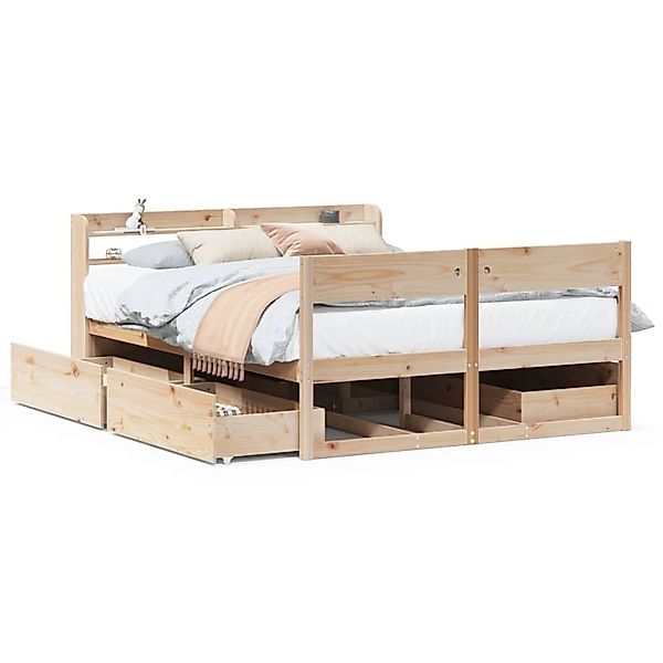vidaXL Massivholzbett ohne Matratze 120x200 cm Kiefernholz 3307125 günstig online kaufen
