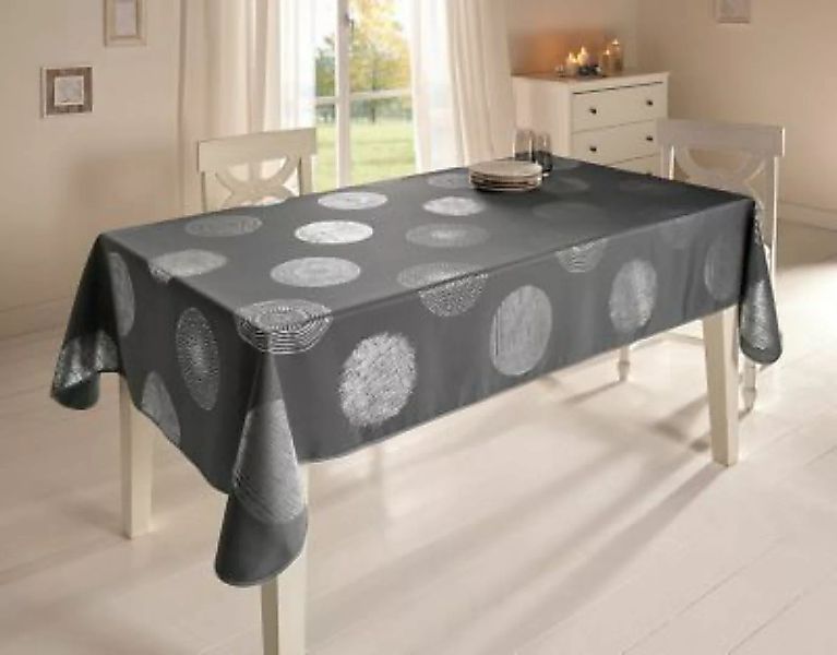 HOME Living Tafeldecke Silberglanz Tischdecken grau günstig online kaufen