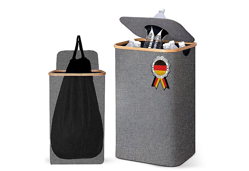 Roxlin Aufbewahrungskorb Pfandflaschen Sammelbehälter mit Deckel 100 Liter günstig online kaufen