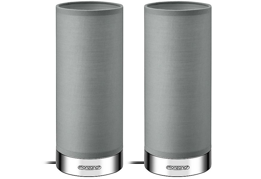 monzana Tischleuchte, Poppy - Grau, 2er Set LED Touch Dimmbar Schlafzimmer günstig online kaufen