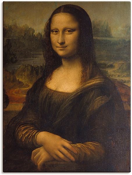 Artland Wandbild "Mona Lisa. Um 1503" Porträts 1 Stk. tlg. als Leinwandbild günstig online kaufen