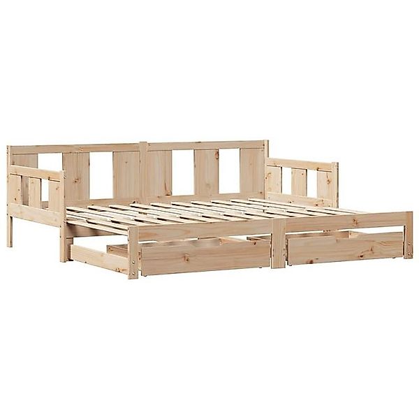 vidaXL Bett Tagesbett Ausziehbar mit Schubladen ohne Matratze 90x190 cm günstig online kaufen