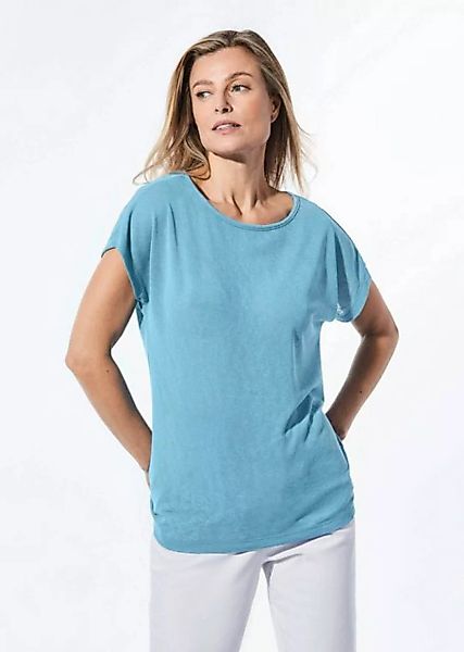 GOLDNER T-Shirt Kurzgröße: Shirt in Leinenoptik günstig online kaufen